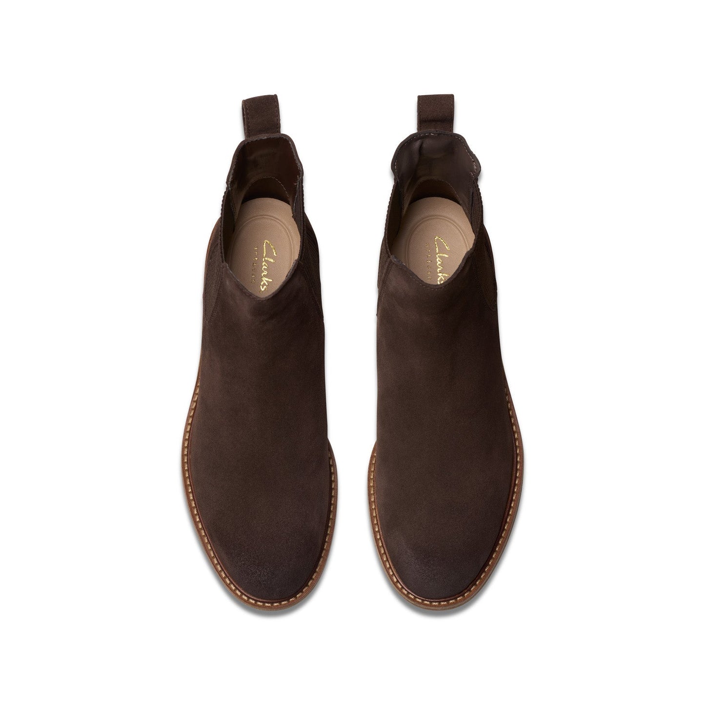 Clarks Cologne Arlo 2 26178749 Womens Brown Suede Slip On Chelsea Boots