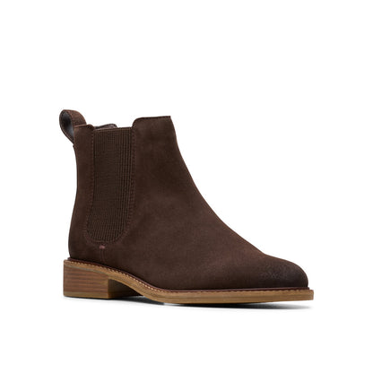 Clarks Cologne Arlo 2 26178749 Womens Brown Suede Slip On Chelsea Boots