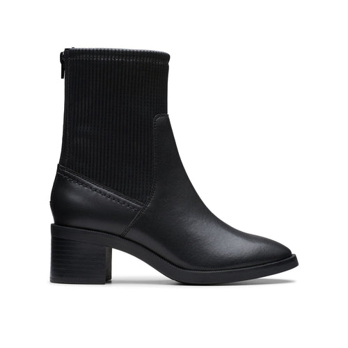 Clarks Lileigh Holly 26179638 Womens Black Wide Ankle & Booties Boots