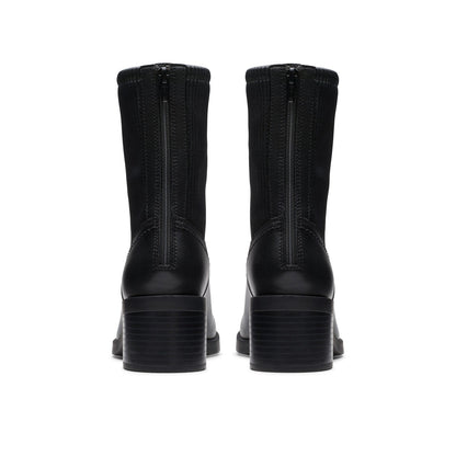 Clarks Lileigh Holly 26179638 Womens Black Wide Ankle & Booties Boots