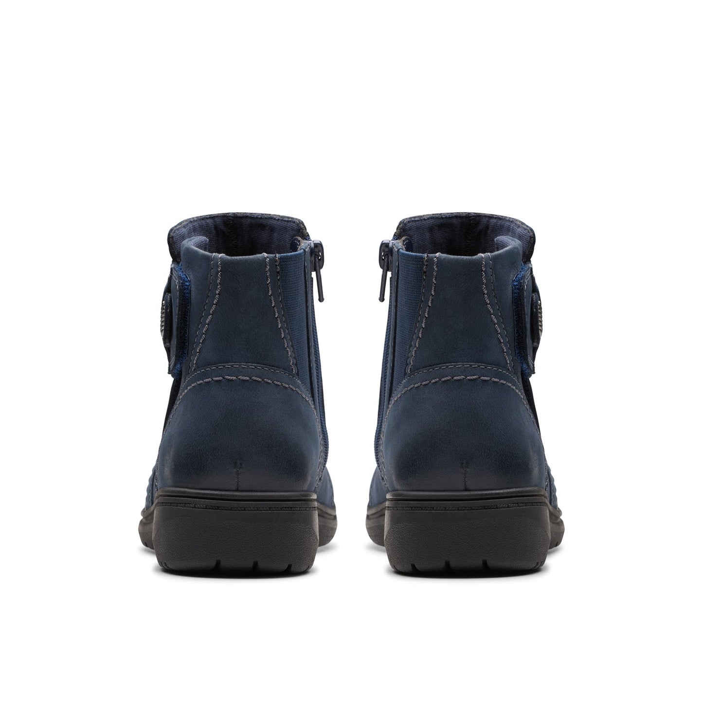 Clarks Carleigh Style 26180601 Womens Blue Wide Nubuck Casual Dress Boots