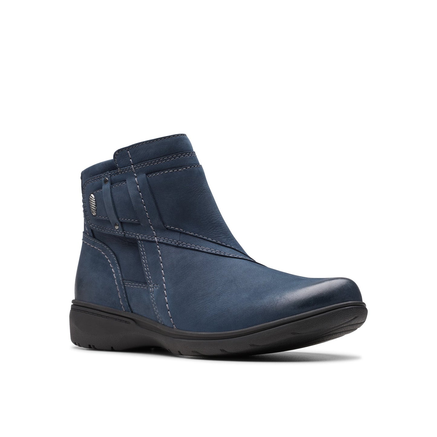 Clarks Carleigh Style 26180601 Womens Blue Nubuck Casual Dress Boots