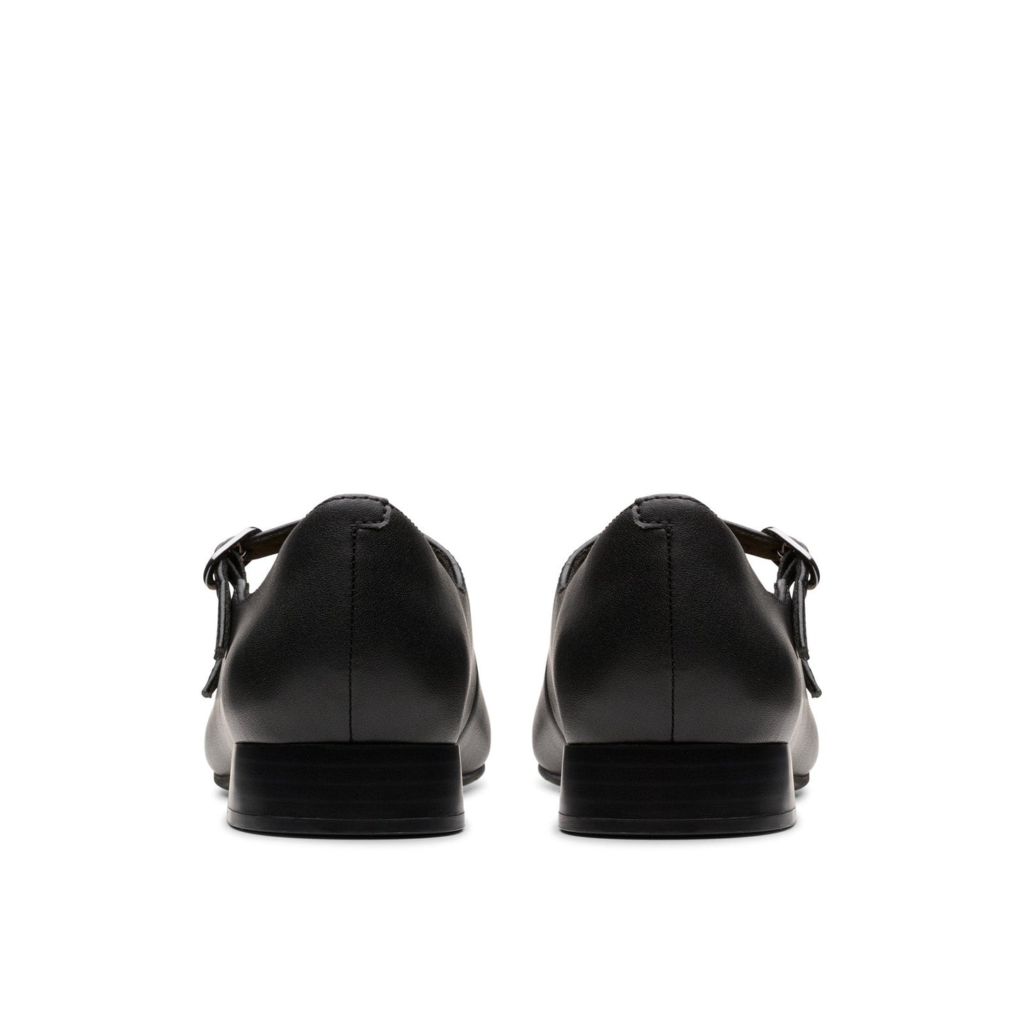 Clarks Natalyn Lane 26181929 Womens Black Wide Leather Mary Jane Flats Shoes
