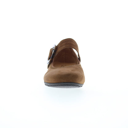 Gabor 54-168-14 Womens Brown Suede Hook & Loop Mary Jane Flats Shoes