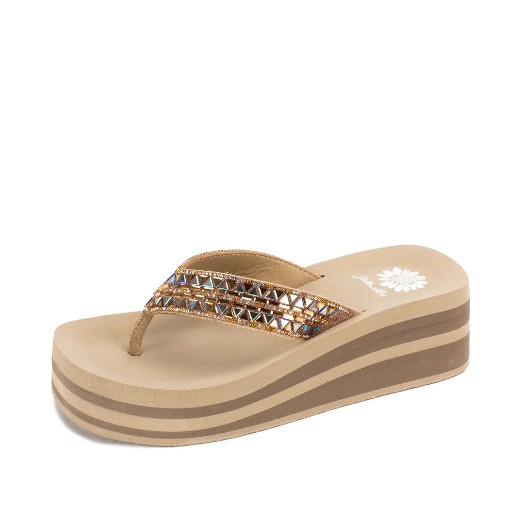 Kaduna Platform Sandal - Taupe