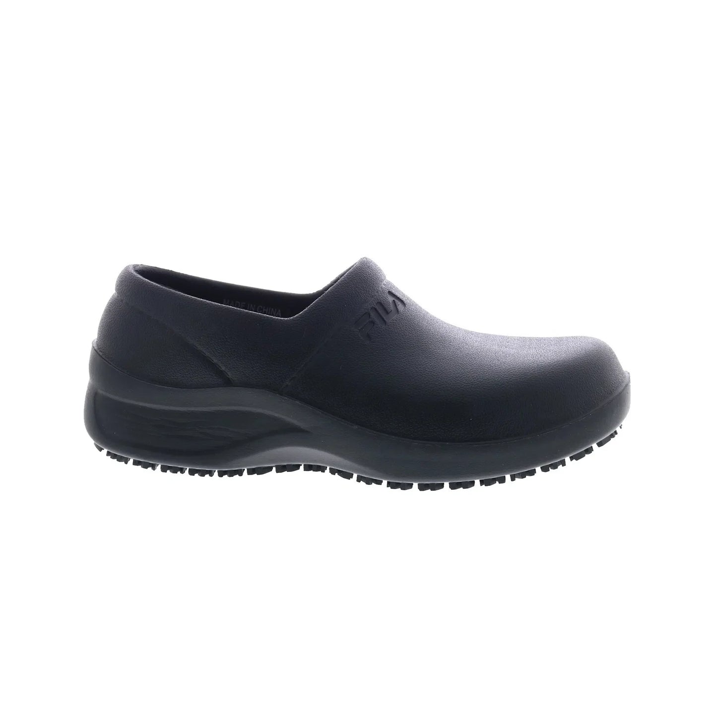 Fila Galvanize Slip Resistant Womens Black Wide Athletic Work & Safety Shoes
