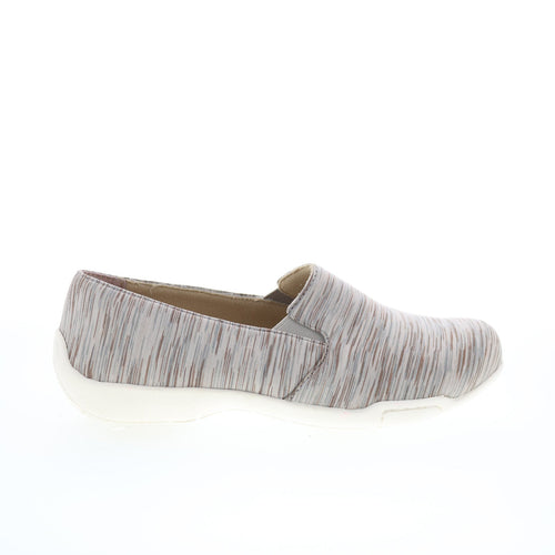 Ros Hommerson Carmela 62030-73 Womens Gray Wide Canvas Loafer Flats Shoes