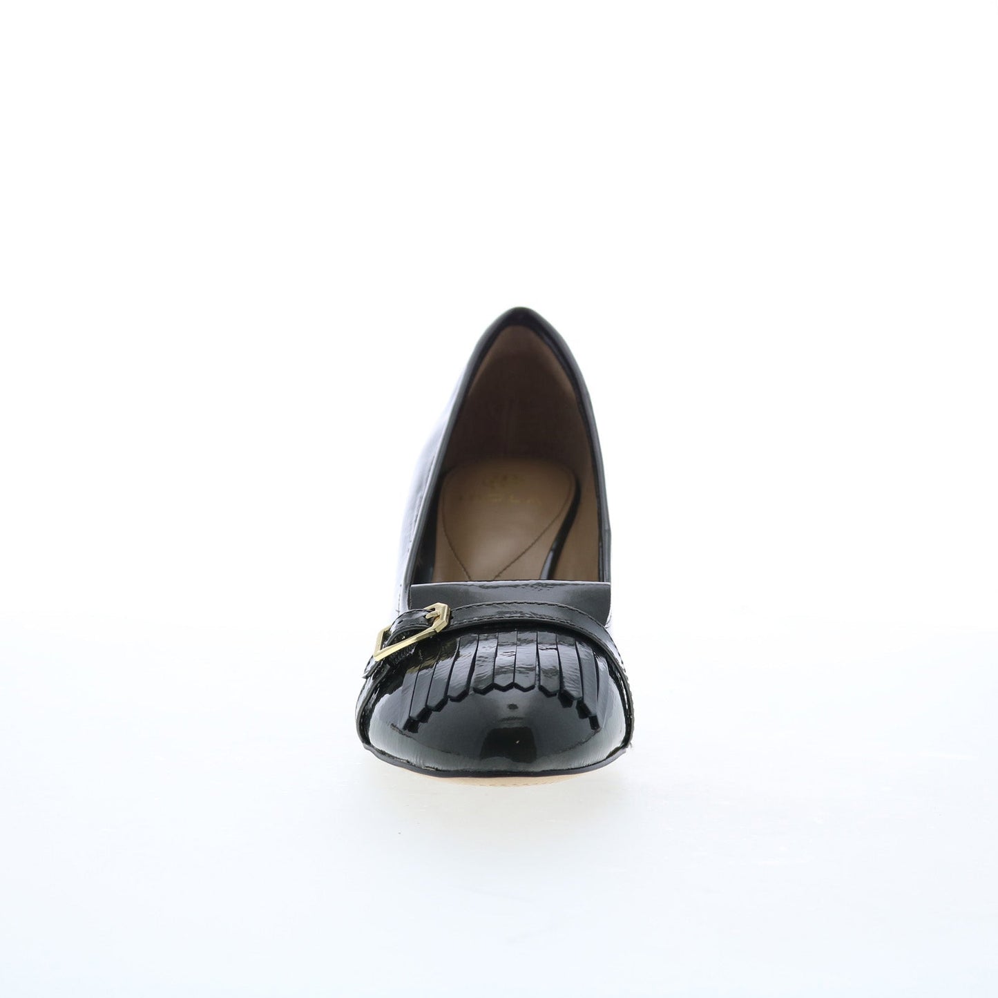Isola Tara 6229393 Womens Black Leather Slip On Heels Pumps Shoes