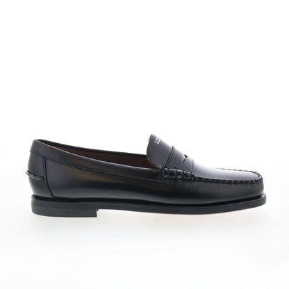 Sebago Classic Dan Tag Womens Black Leather Loafers & Slip Ons Penny Shoes