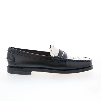 Sebago Dan Perf 73116CW-987 Womens Black Loafers & Slip Ons Penny Shoes