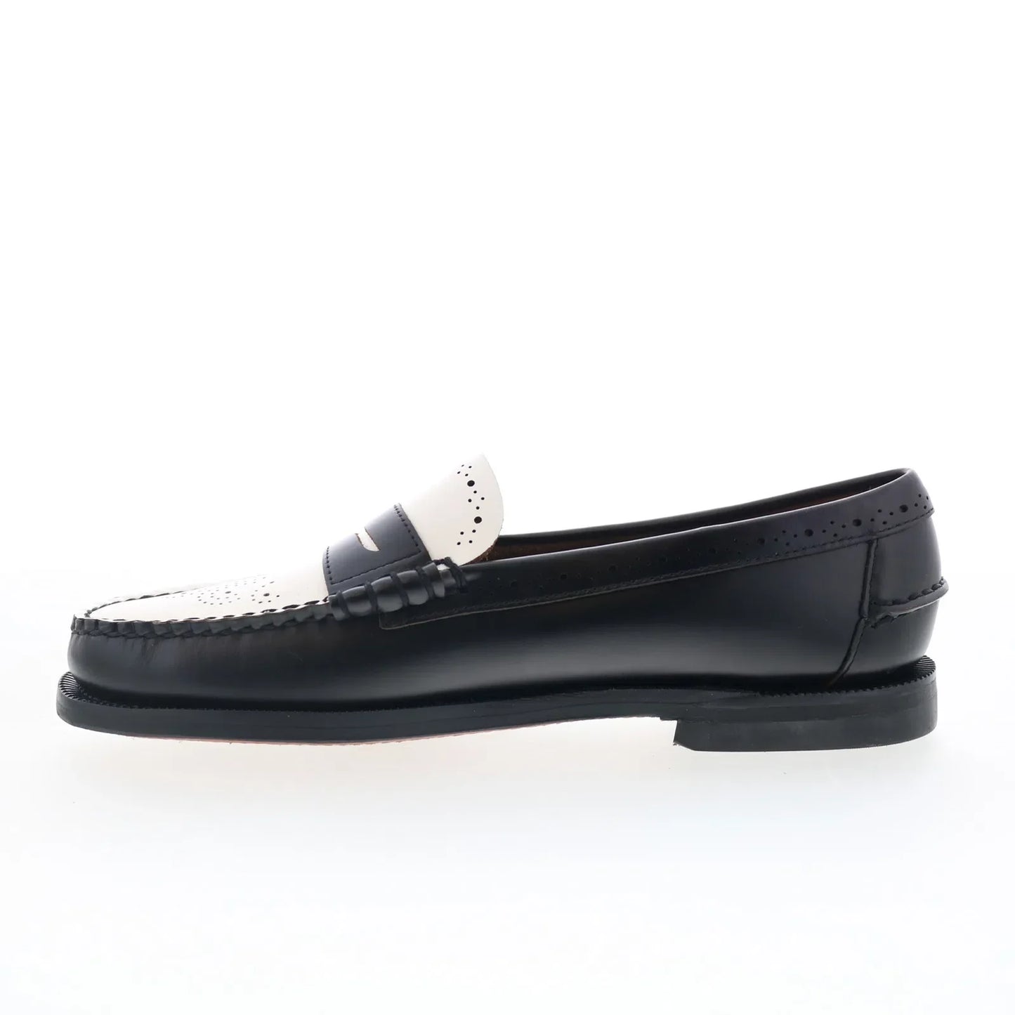 Sebago Dan Perf 73116CW-987 Womens Black Loafers & Slip Ons Penny Shoes