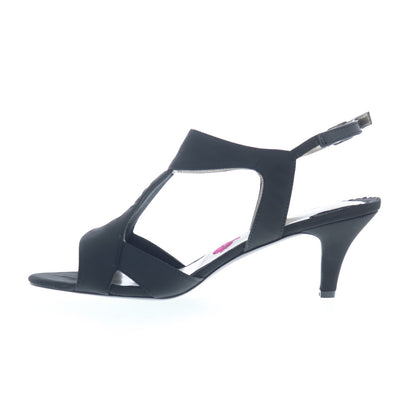 Ros Hommerson Lucky 75062-97 Womens Black Canvas Strap Heels Shoes