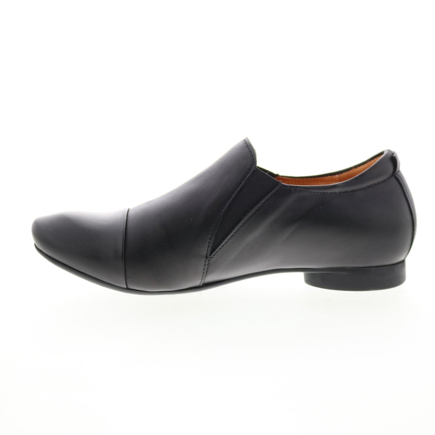 Think! Guad Slip On 80281-00 Womens Black Leather Slip On Loafer Flats Shoes