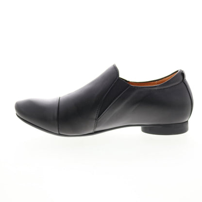 Think! Guad Slip On 80281-00 Womens Black Leather Slip On Loafer Flats Shoes