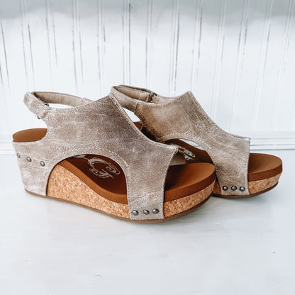 Isabella Wedge Sandal - Cream