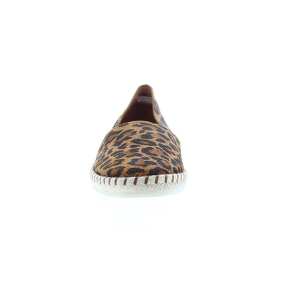 Miz Mooz Cherie Womens Brown Leather Slip On Loafer Flats Shoes