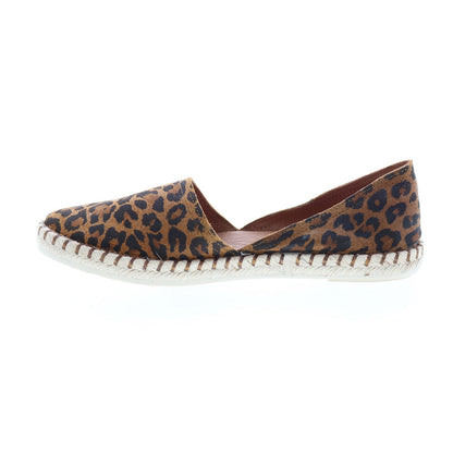 Miz Mooz Cherie Womens Brown Leather Slip On Loafer Flats Shoes