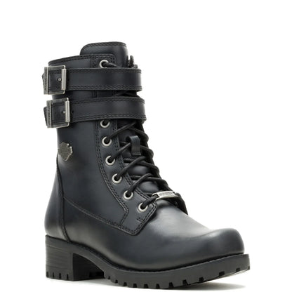 Harley-Davidson Leyton DBL 7.25" D84838 Womens Black Motorcycle Boots