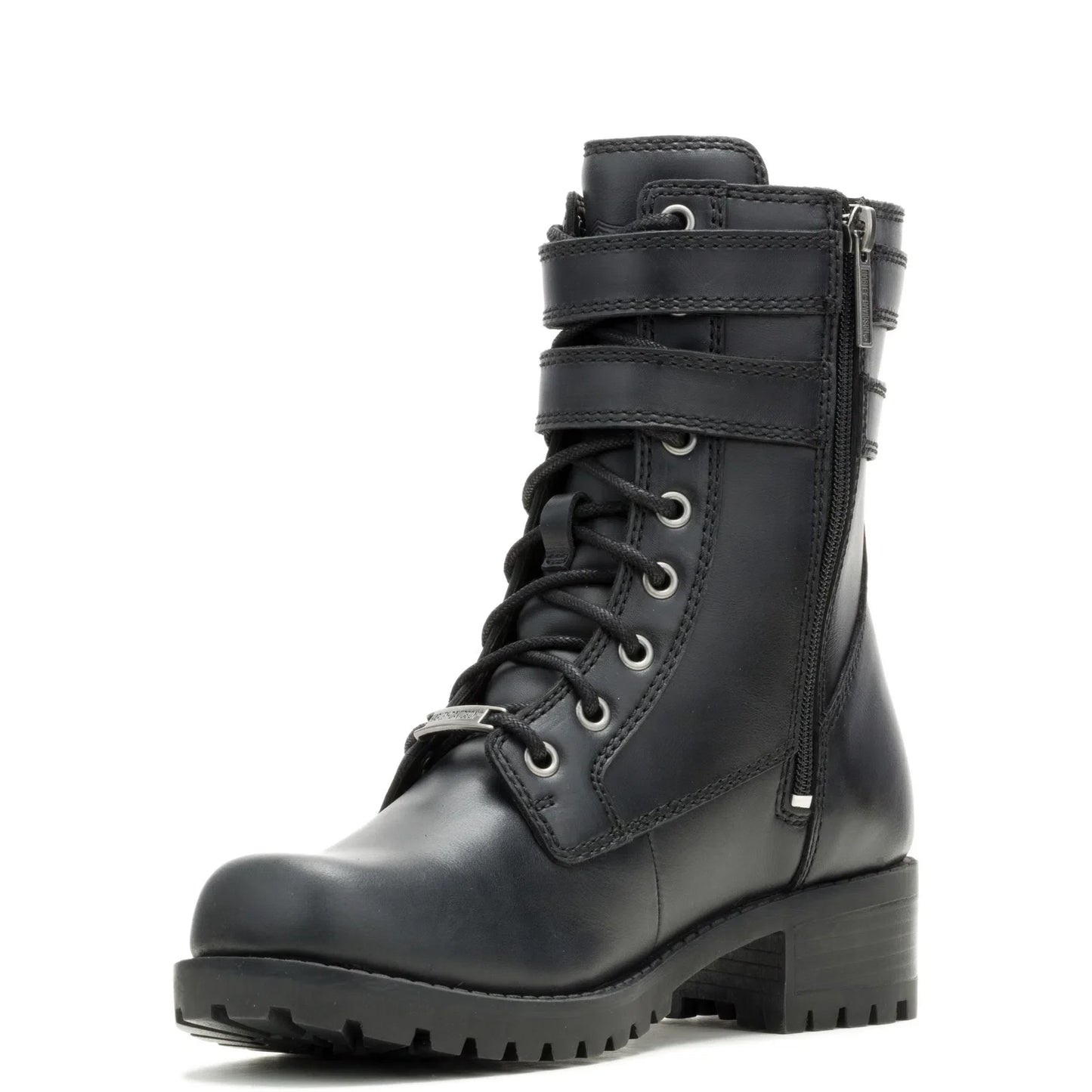 Harley-Davidson Leyton DBL 7.25" D84838 Womens Black Motorcycle Boots