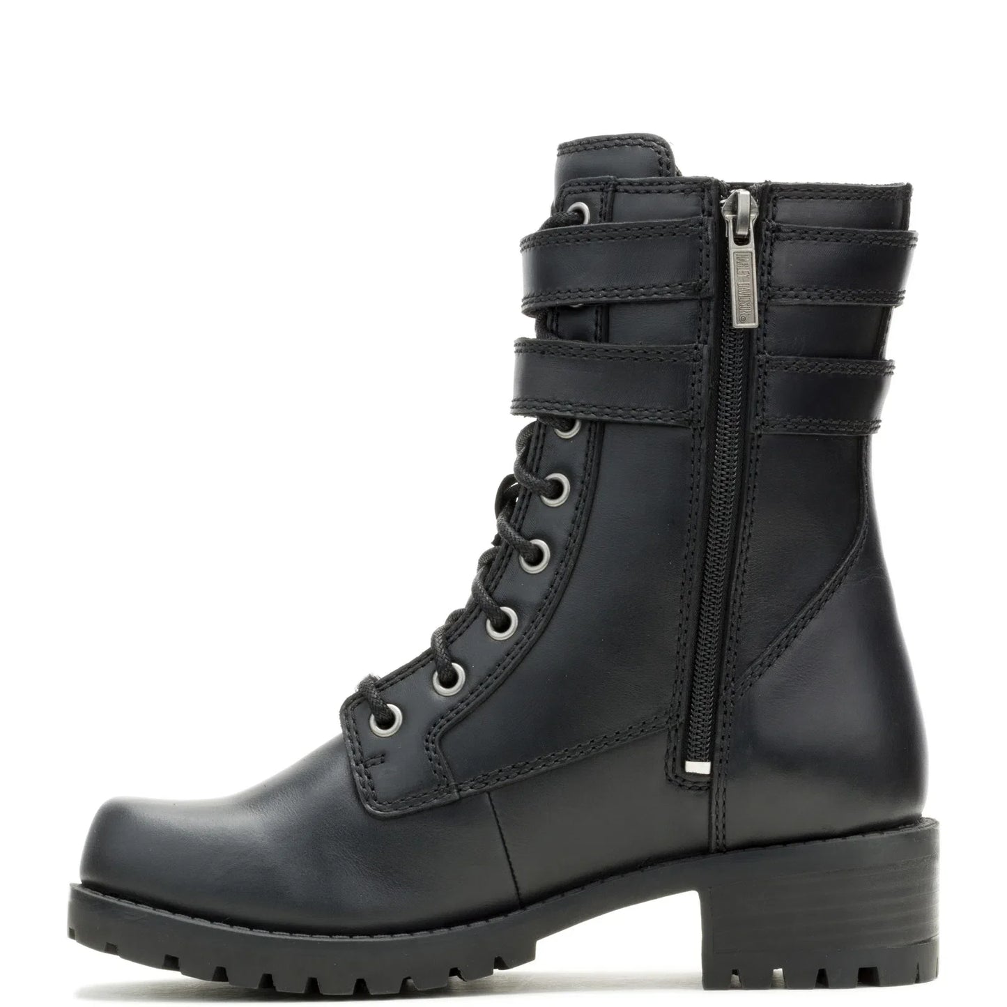 Harley-Davidson Leyton DBL 7.25" D84838 Womens Black Motorcycle Boots