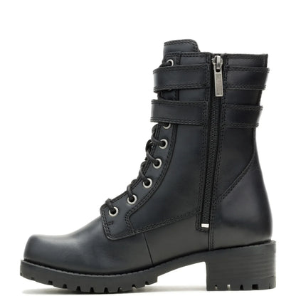 Harley-Davidson Leyton DBL 7.25" D84838 Womens Black Motorcycle Boots