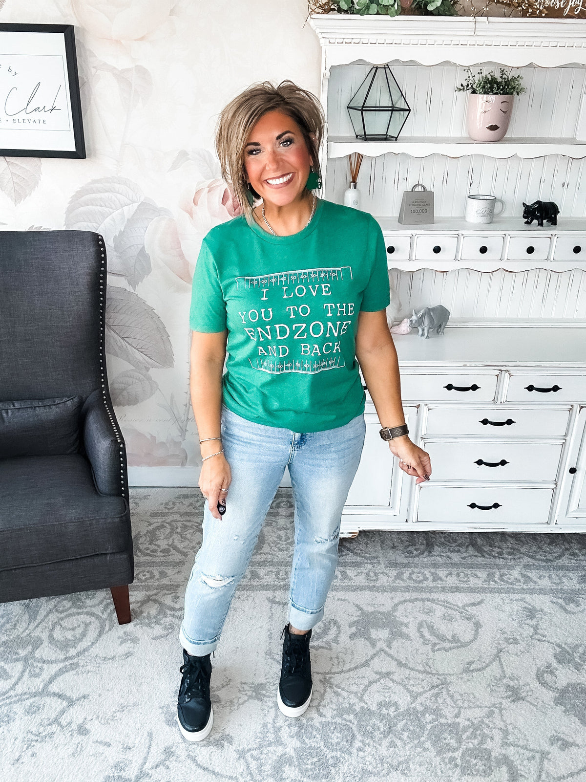 Love You To the End Zone Graphic Tee