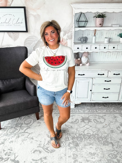 Life Is Sweet Watermelon Graphic Tee
