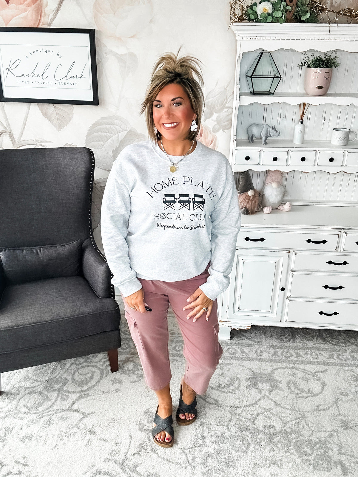 Home Plate Social Club Pullover Sweatshirt