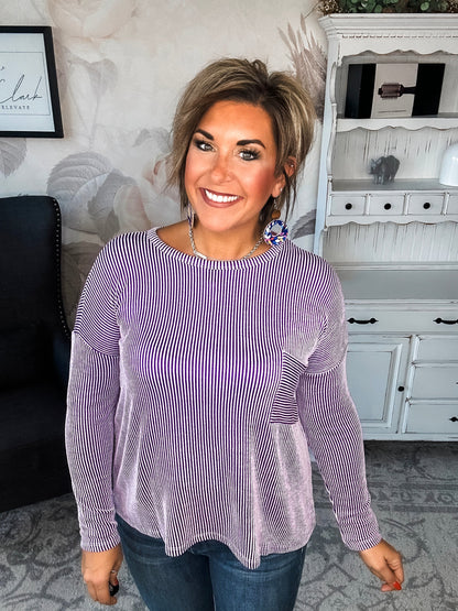 Into The Night Pullover - Violet