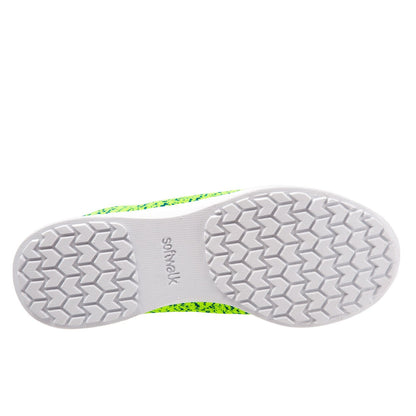 Softwalk Sampson S1713-325 Womens Green Wide Leather Lifestyle Sneakers Shoes