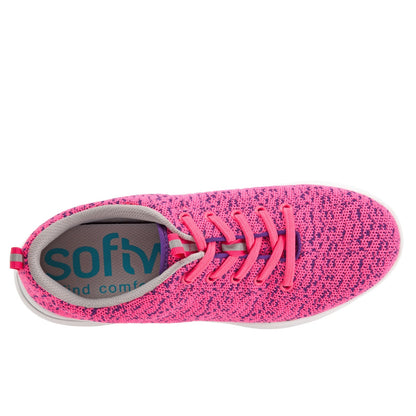 Softwalk Sampson S1713-730 Womens Pink Leather Lifestyle Sneakers Shoes