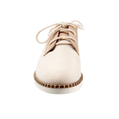 Softwalk Willis S1811-294 Womens Beige Narrow Leather Oxford Flats Shoes