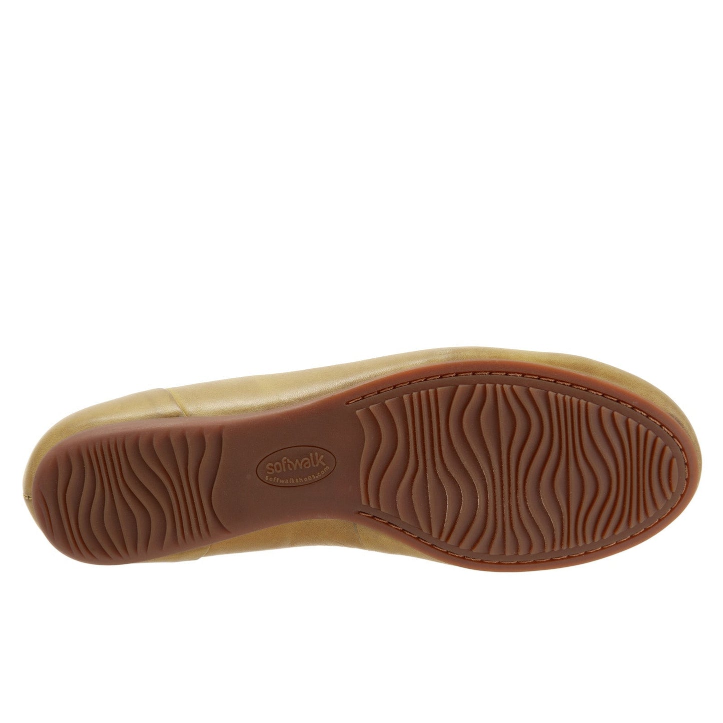 Softwalk Sonoma S1862-322 Womens Green Leather Slip On Ballet Flats Shoes
