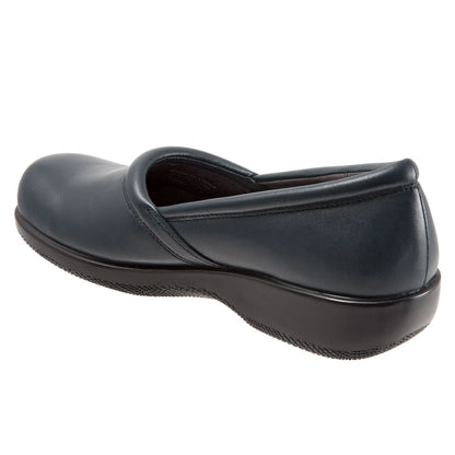Softwalk Adora S1912-129 Womens Blue Narrow Leather Loafer Flats Shoes