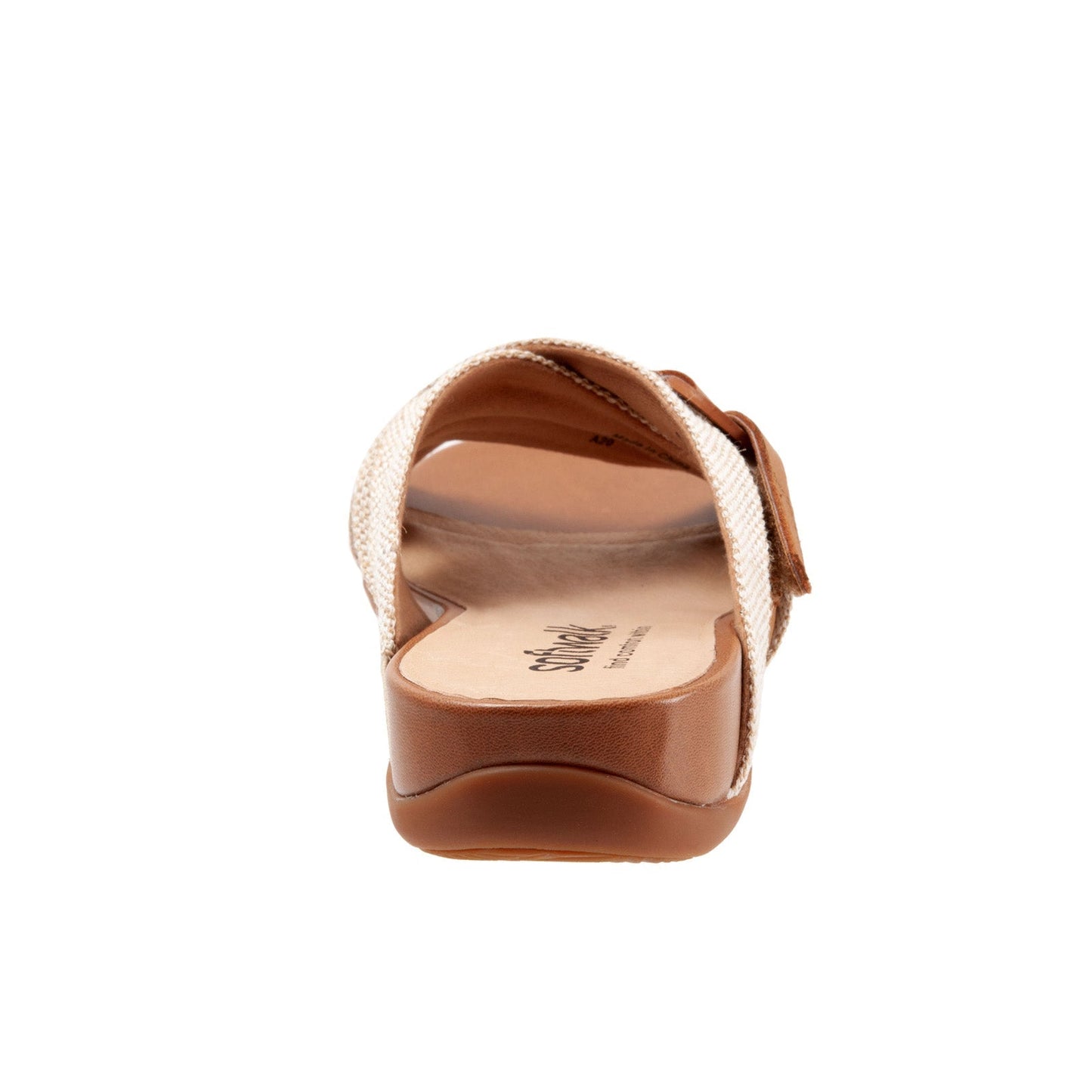 Softwalk Taza S2007-269 Womens Brown Leather Slip On Slides Sandals Shoes