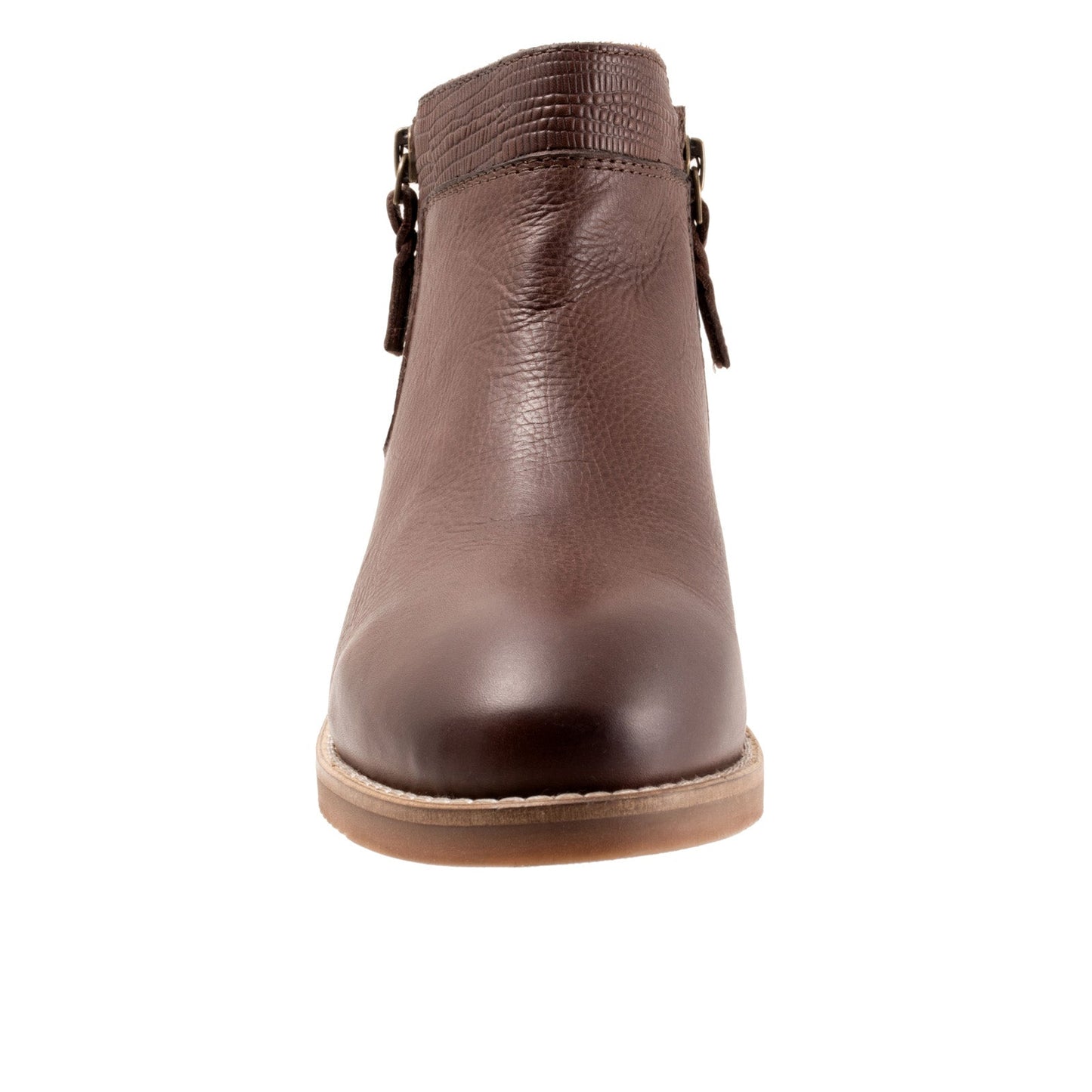 Softwalk Rubi S2157-263 Womens Brown Wide Leather Ankle & Booties Boots
