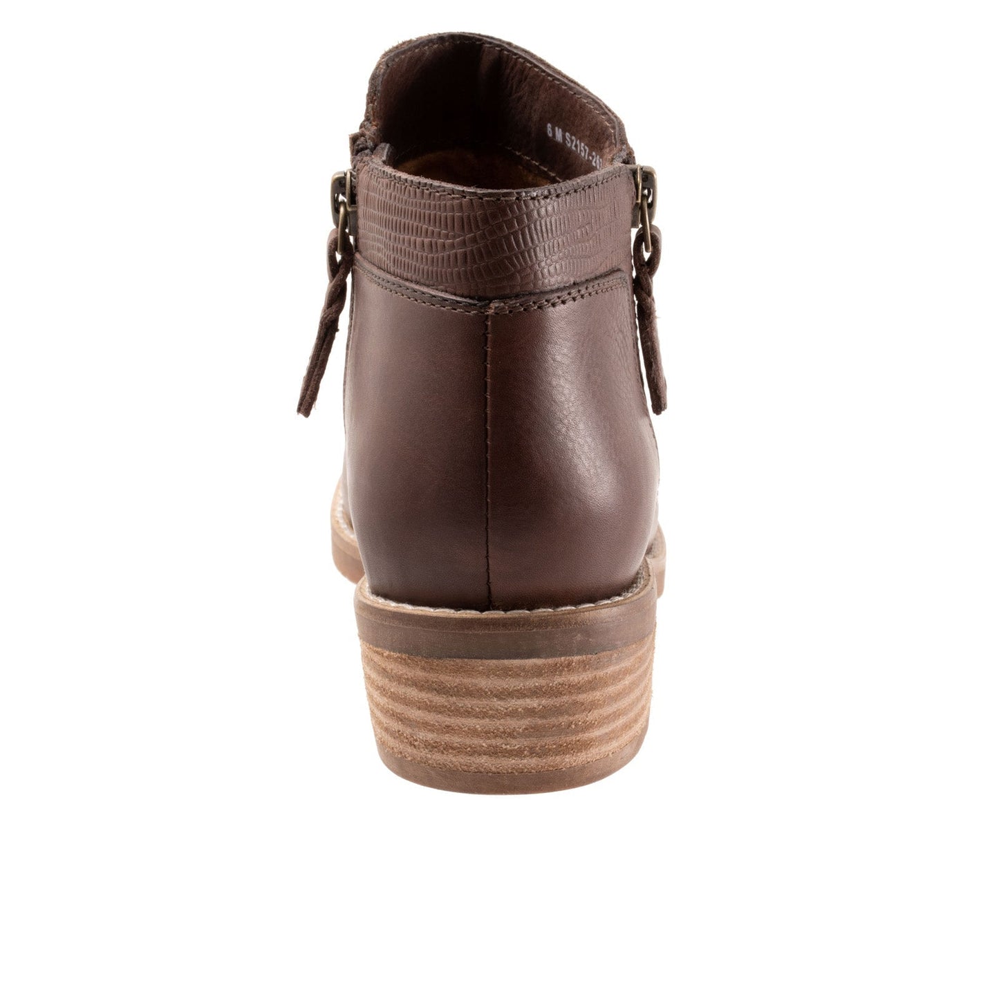 Softwalk Rubi S2157-263 Womens Brown Wide Leather Ankle & Booties Boots