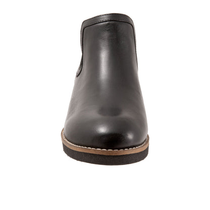 Softwalk Woodbury S2260-001 Womens Black Leather Ankle & Booties Boots