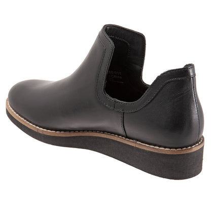 Softwalk Woodbury S2260-001 Womens Black Leather Ankle & Booties Boots