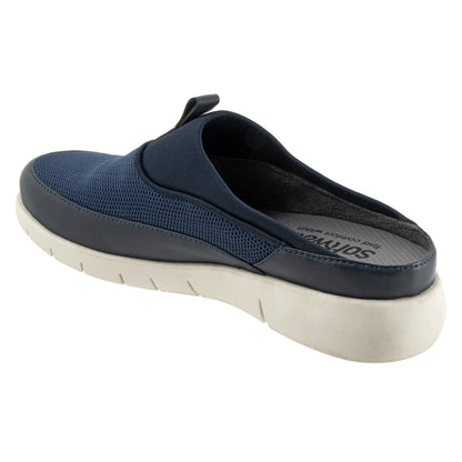 Softwalk Aberdeen Sport S2300-400 Womens Blue Leather Clog Flats Shoes