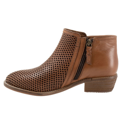 Softwalk Rimini Perf S2315-215 Womens Brown Leather Ankle & Booties Boots