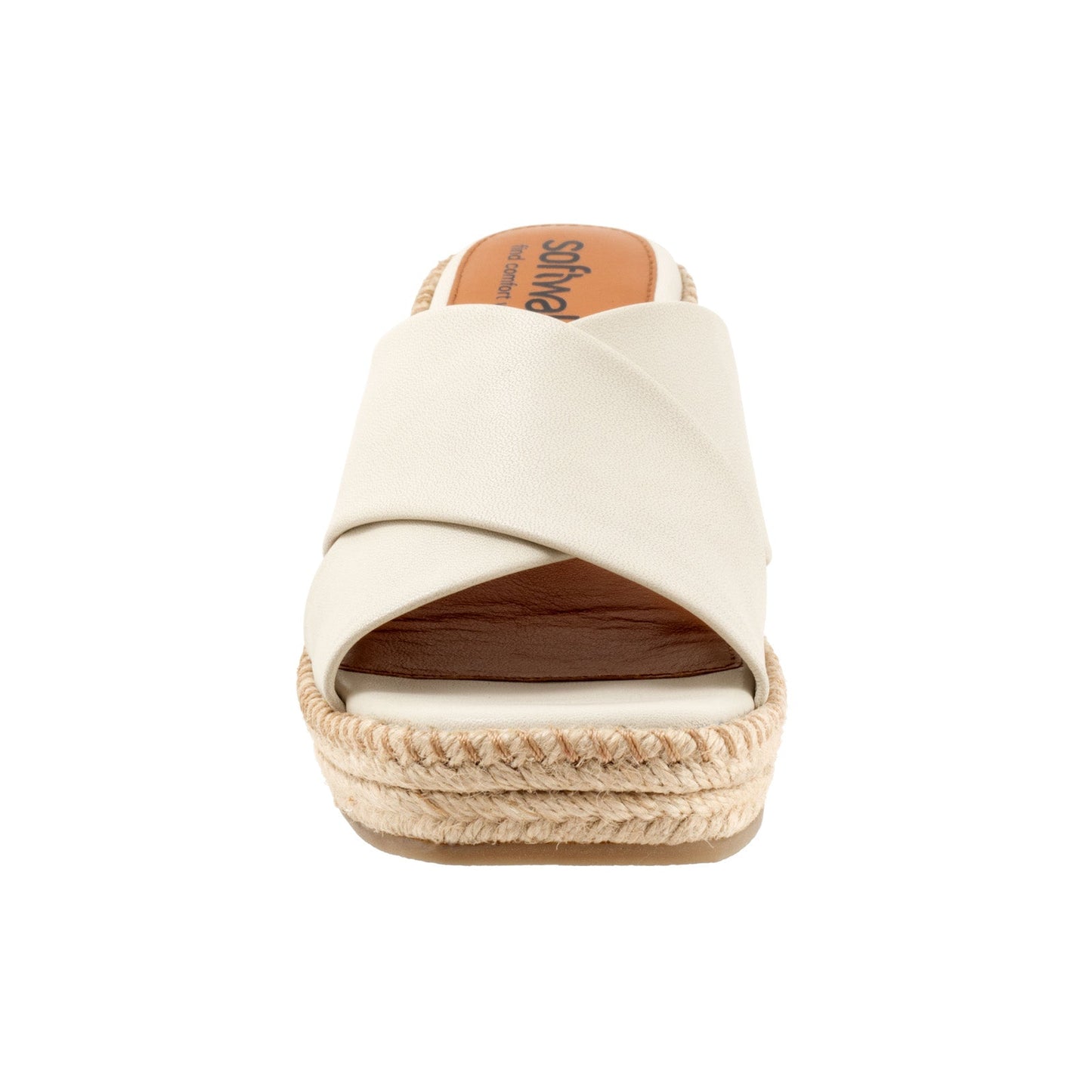Softwalk Hastings S2324-131 Womens Beige Narrow Leather Wedges Sandals Shoes
