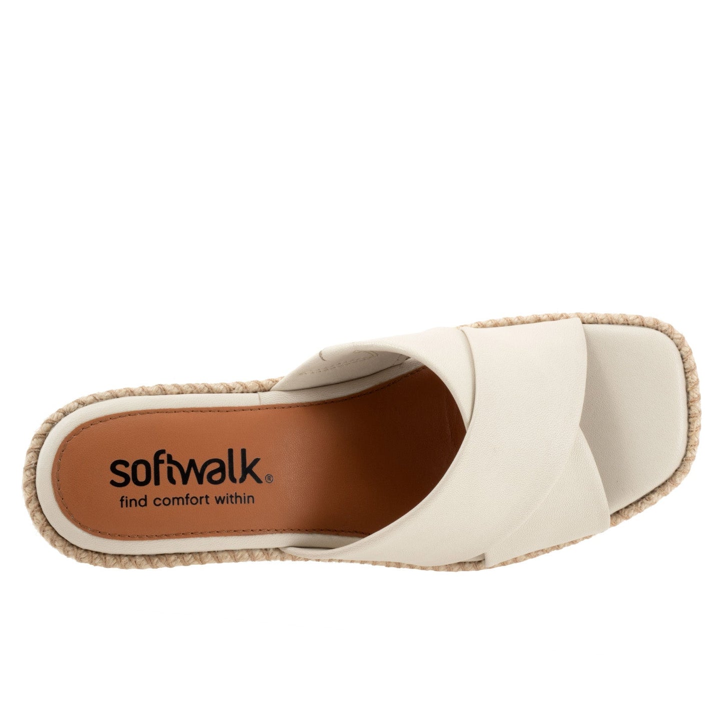 Softwalk Hastings S2324-131 Womens Beige Narrow Leather Wedges Sandals Shoes