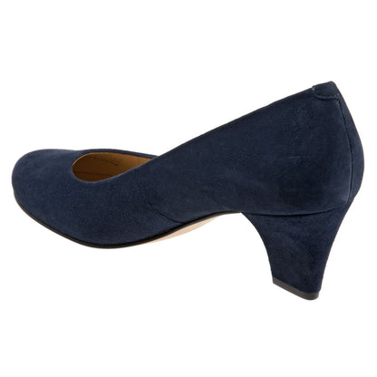 Trotters Penelope T1355-405 Womens Blue Narrow Leather Pumps Heels Shoes