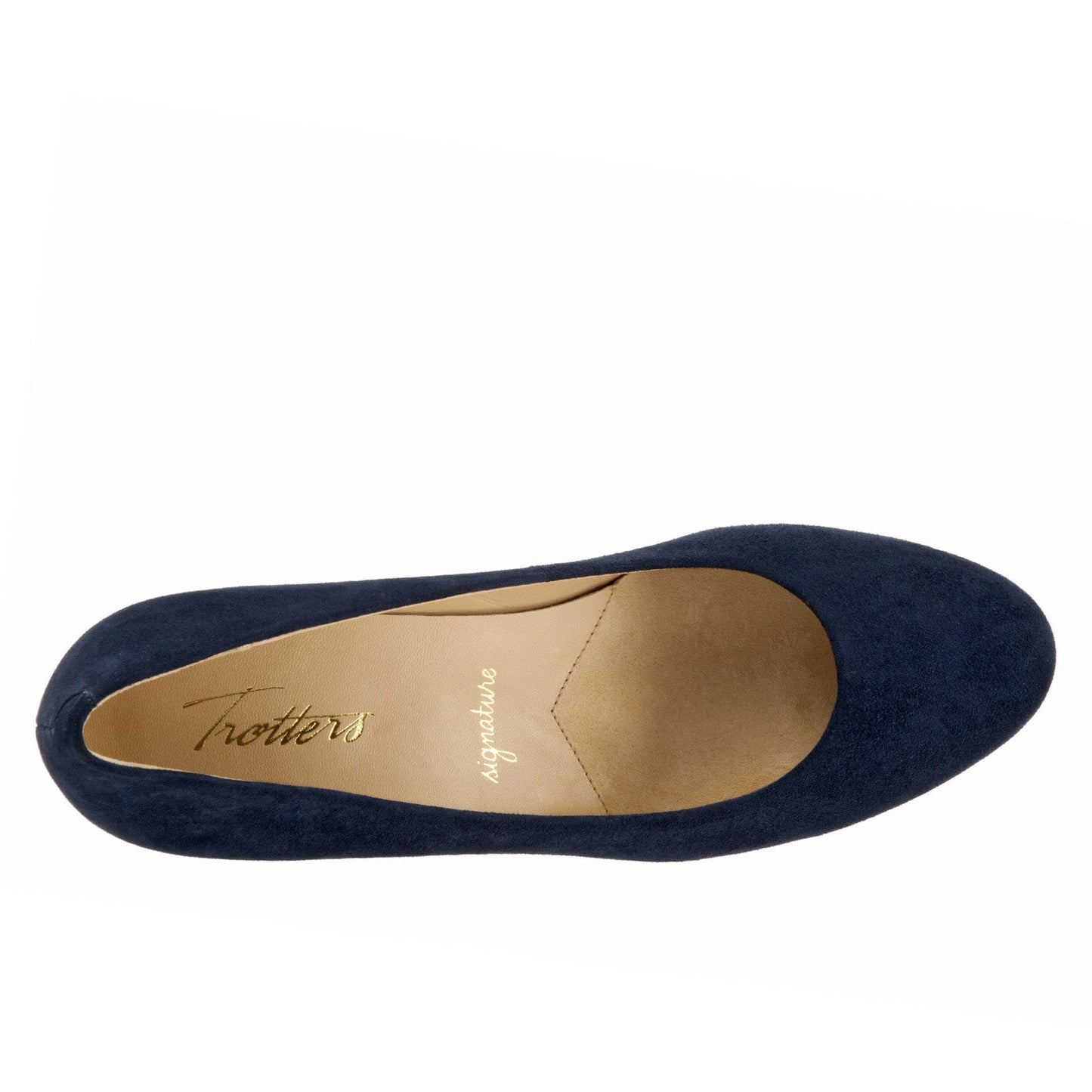 Trotters Penelope T1355-405 Womens Blue Narrow Leather Pumps Heels Shoes