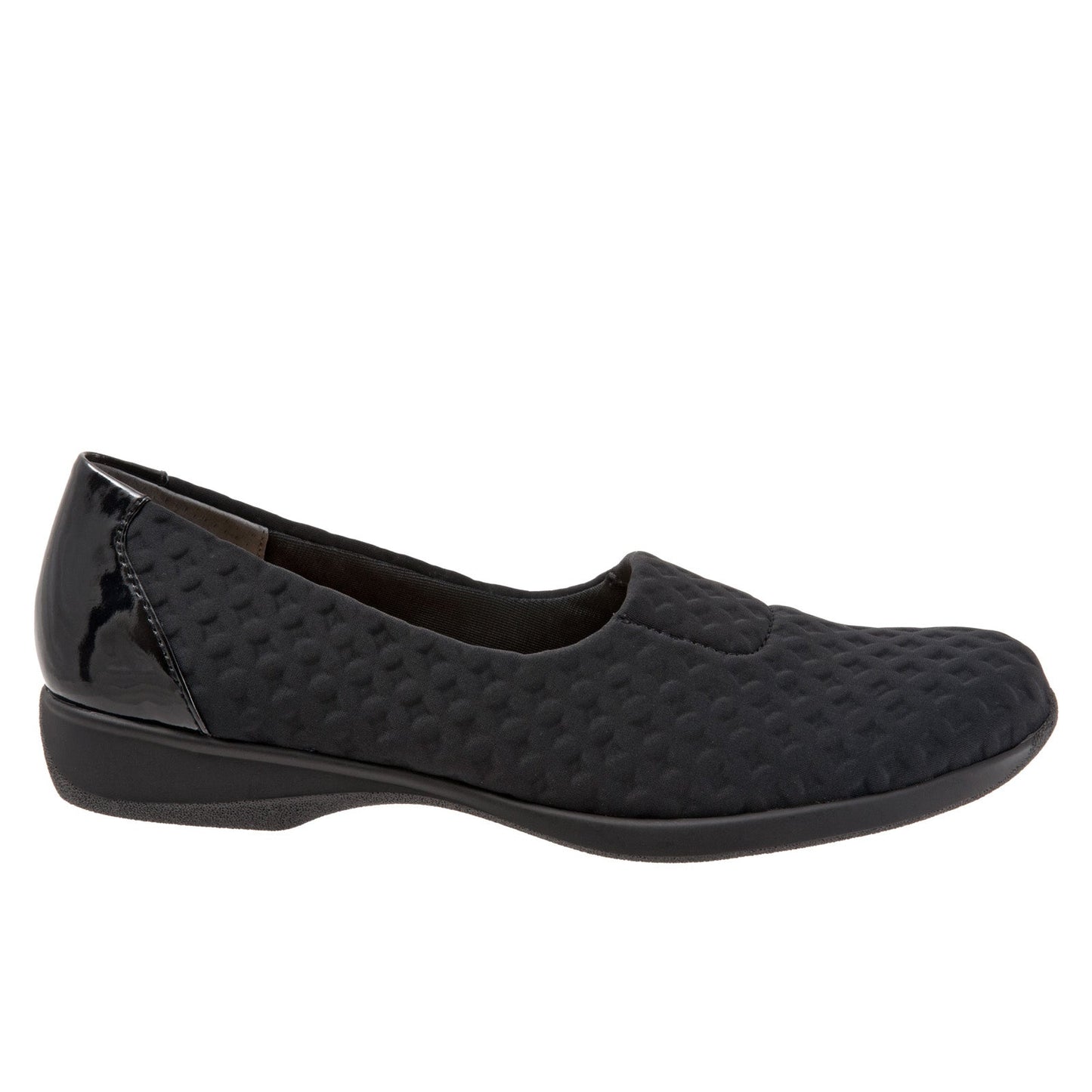 Trotters Jake T1464-013 Womens Black Leather Slip On Loafer Flats Shoes