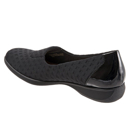 Trotters Jake T1464-013 Womens Black Leather Slip On Loafer Flats Shoes