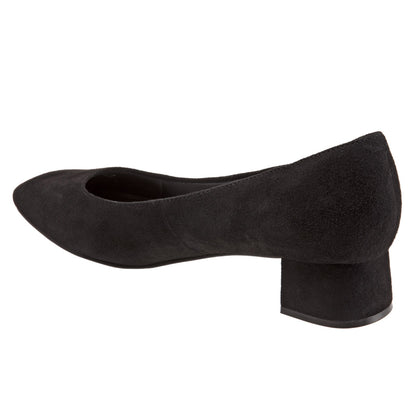 Trotters Lola T1561-003 Womens Black Extra Narrow Suede Pumps Heels Shoes
