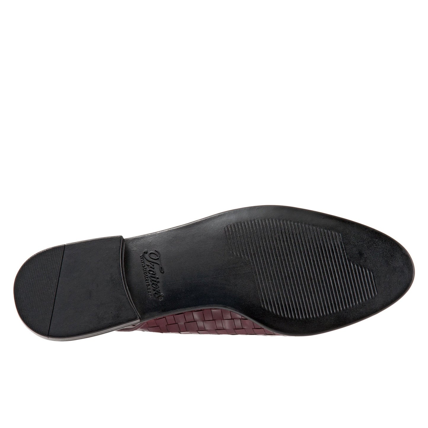 Trotters Lucy T1711-755 Womens Burgundy Extra Wide Slingback Flats Shoes