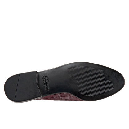 Trotters Lucy T1711-755 Womens Burgundy Extra Wide Slingback Flats Shoes